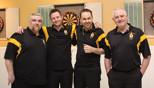 L’équipe championne (de g. à d.)  Jason Hurley, Gerry Hull, Sébastien Gagnon et Kevin MacArthur de la filiale LaSalle (Qc). [PHOTO : SHARON ADAMS]