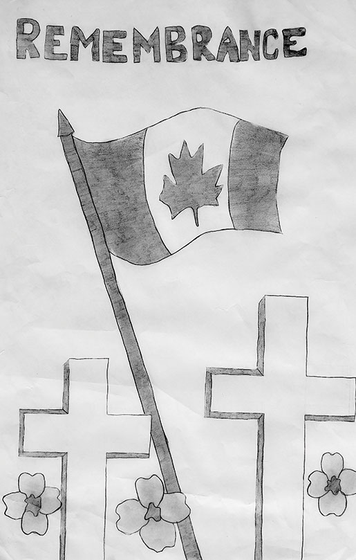 [Première place chez les affiches en noir et blanc primaires : Jessica Hofer de Camrose (Alb.)] 